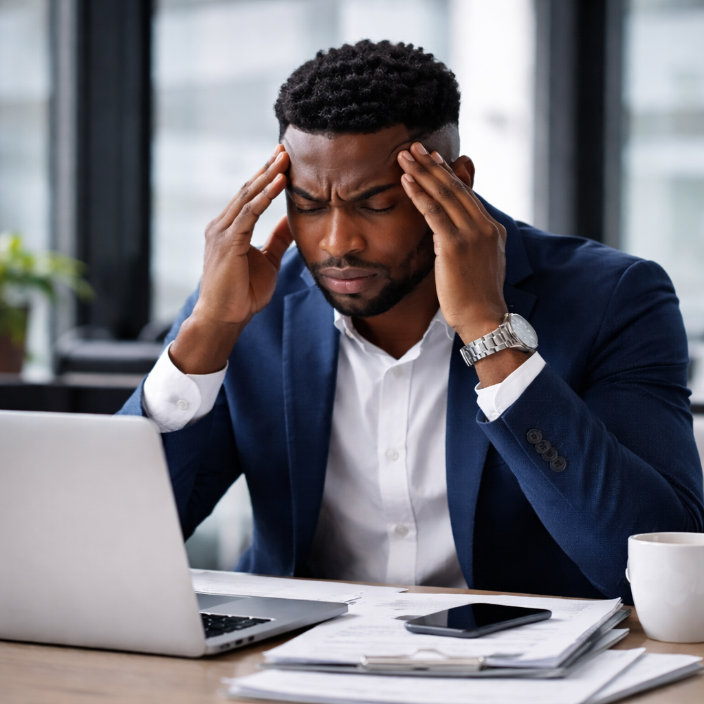 Frustrated business owner